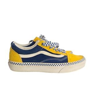 Vans Ward Low Blue Yellow Suede Check Laces